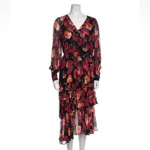 THE KOOPLES floral print Midi Length Dress Size XS women’s